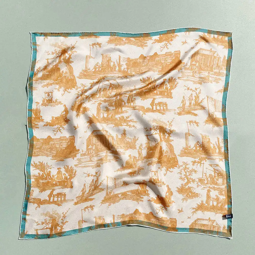 New Fashion Hair Bandanas Scarf Luxury Designer 90*90cm Neck Scarf Inspired Printed Small Silk Square Scarves