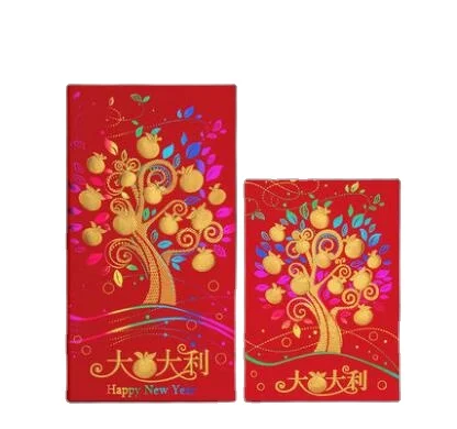 Пользовательские Горячие штампы красные пакеты hongbao конверты китайский Новый год 2025