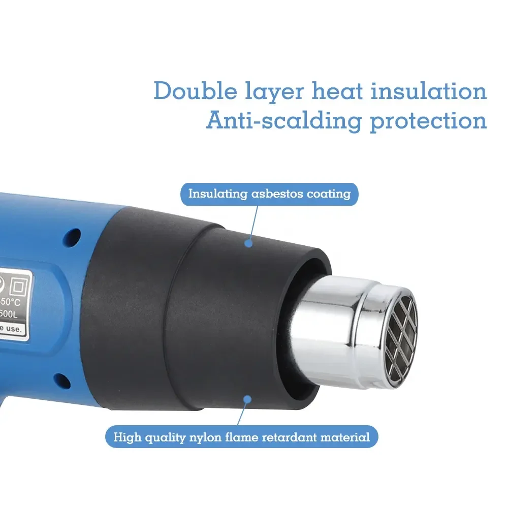 Industrial Electric Heat Gun mini handheld 2000W heat guns machine Hot Air gas for shrink wrap,auto film,curved pipe