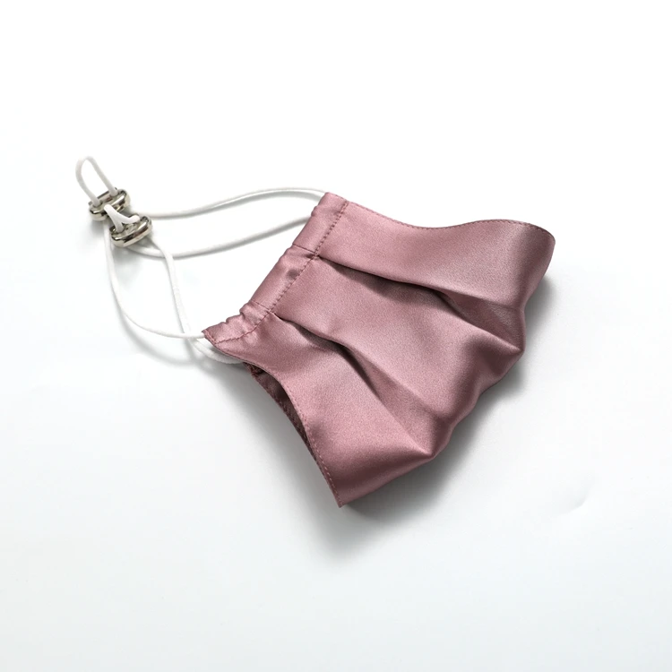 Прямая продажа с фабрики дышащая Регулируемая и машинная стирка шелк уход за кожей лица крышка 19 мм 2 слоя из шелка тутового шелкопряда маска для лица