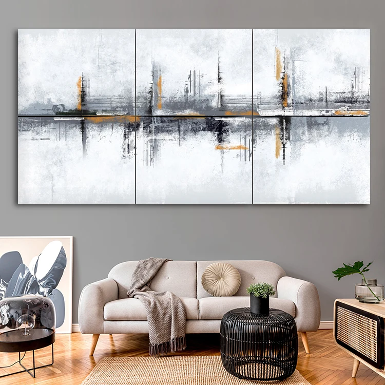 Copied Hand Crafted Old City Abstract Wall Art Metal Print Magnet Hanging Metal Posters Nordic Stylish Wall Art Metal Poster