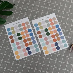 Hot Sale Morandi Dot Planner Stickers Dot Stickers Paper Sticker