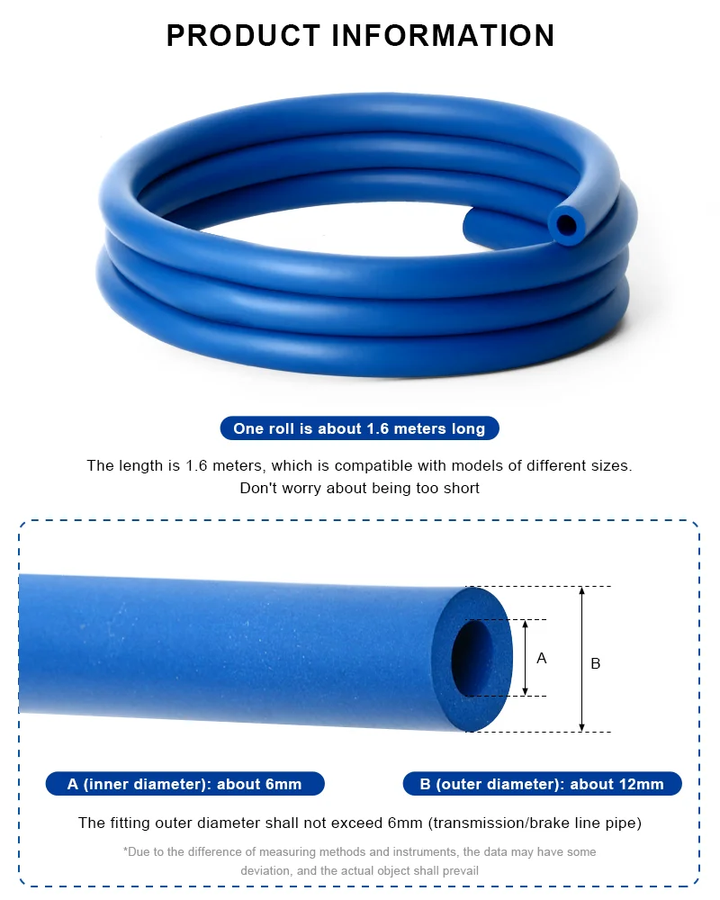 RIDERACE 1.5m Internal Line Housing Damper Bicycle Inner Wiring Frame Damper Noise Prevention Tube Sound Absorption Tube Sponge