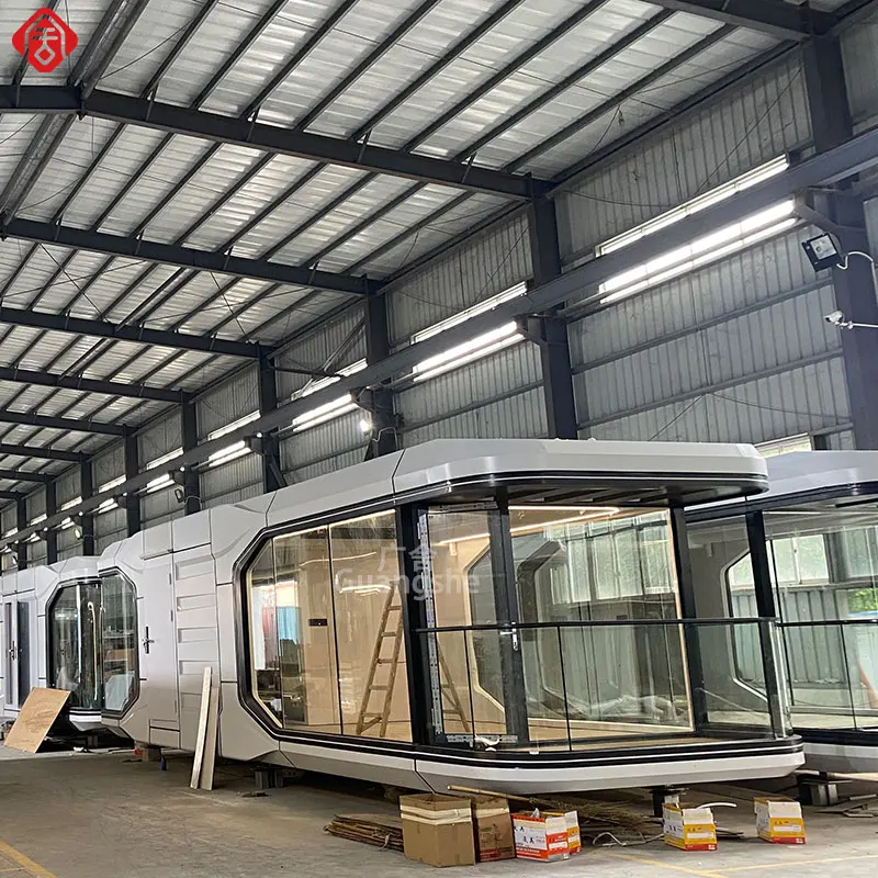 Сборный модульный дом E7 модель Capsul House Торговые площади алюминиевые 40 футов роскошные дома контейнер сборный капсульный