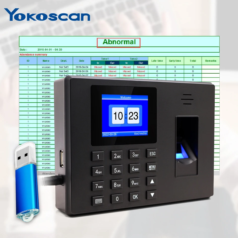F06 Fingerprint Time Attendance Machine Biometric Recorder F06 For Office Facoty