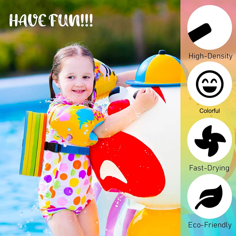 Baby Float Swim Learning Board With Adjustable Belt Four Layers Thick Eva Foam Swimming Back Float