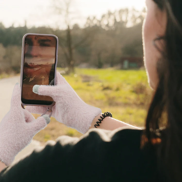 Women Winter Keep Warm Plush Gloves Elasticity Soft Mittens Imitation Mink Fur Knitted Girls Fashion Touch Screen Gloves, white