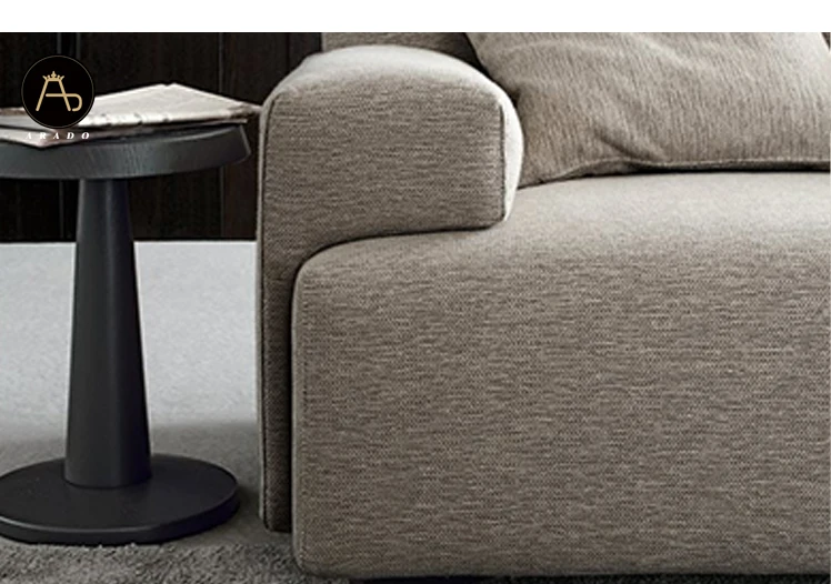  italian style comfort fashionable living room feather filling l shape modern fabric