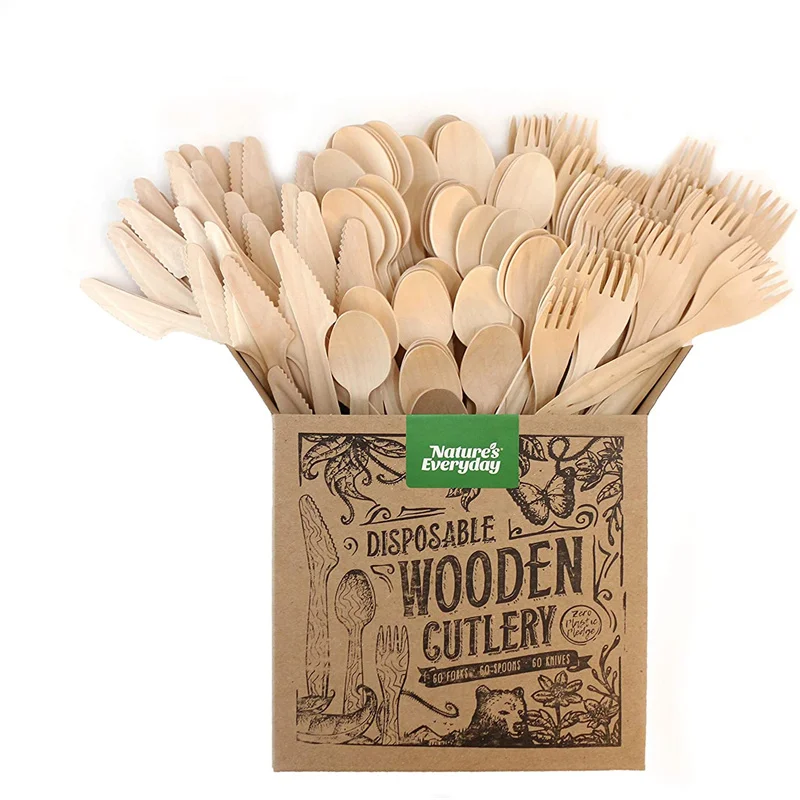 Disposable Degradable  And Chopstick Kitchen  Wooden Cutlery Dalian For Kitchen