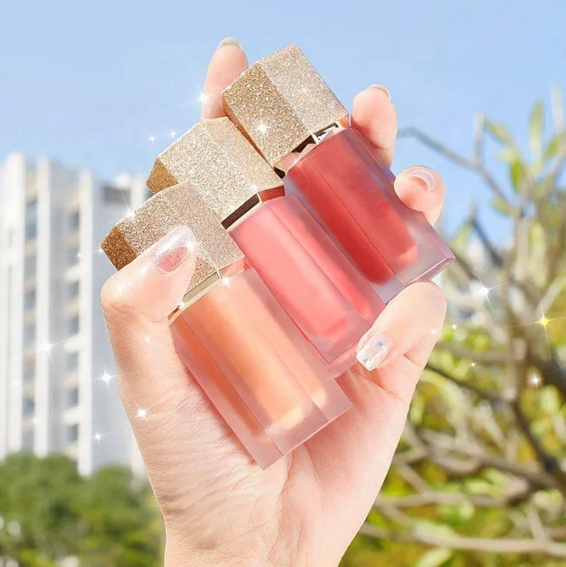 Private Label Makeup Liquid Blusher Silky Blush Natural Cheek 4 Color Blush Face Contour Makeup Blush Customized Private Label