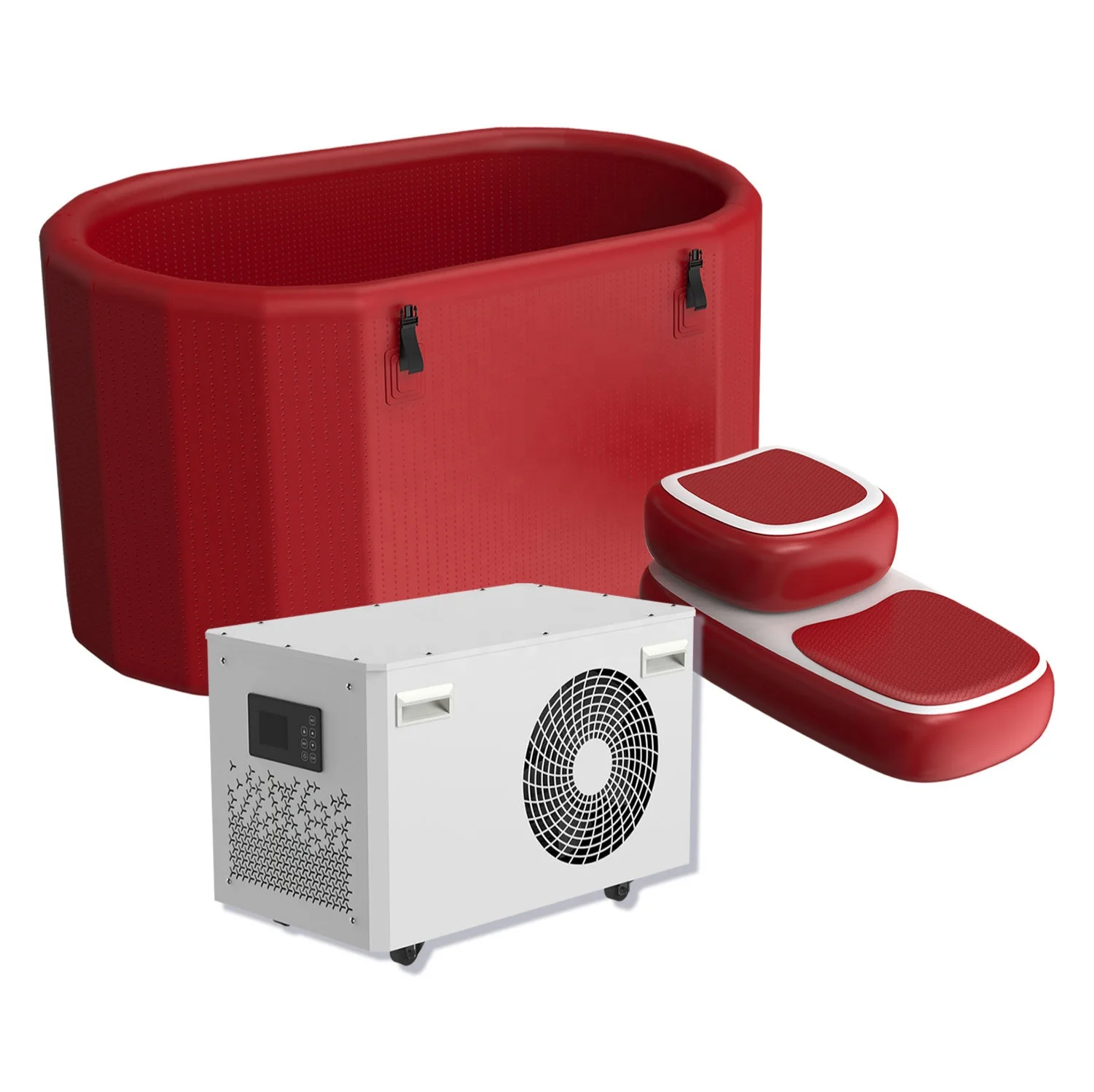 Inflatable Pool Cold Water Plunge Recovery Barrel Outdoor chiller inflatable portable ice tub bath with chiller filter