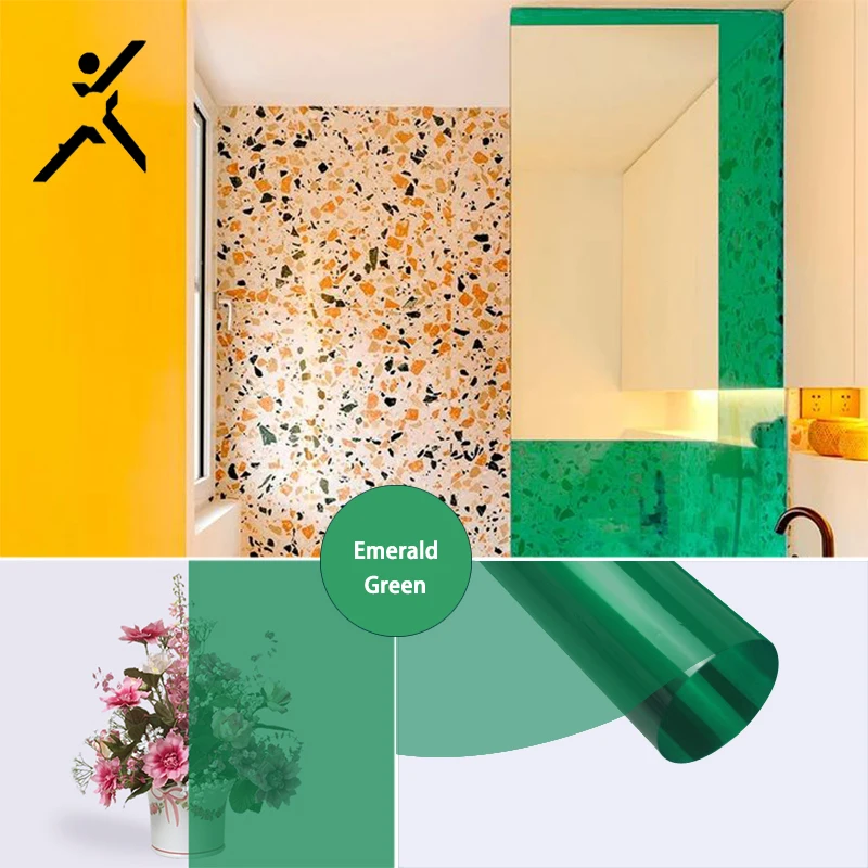Cheap Price Colorful Emerald Green Decorative Building Film Colored Building Decoration Window Glass Tint Film
