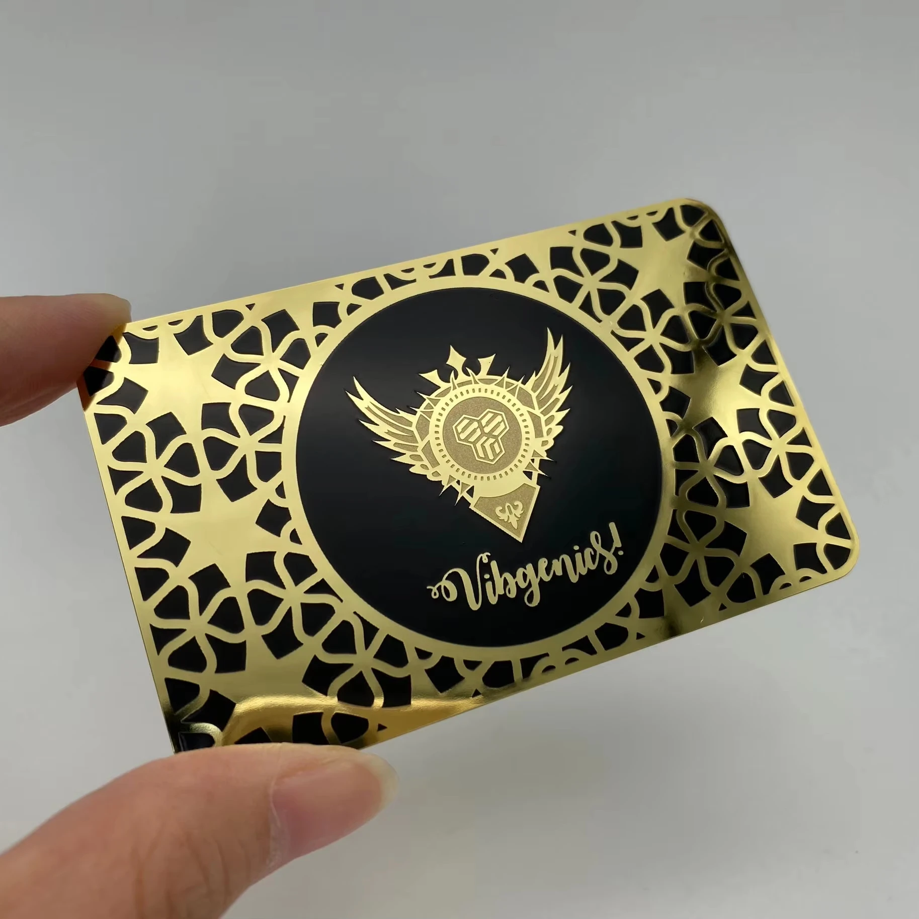 fashion design for laser cut brass business card