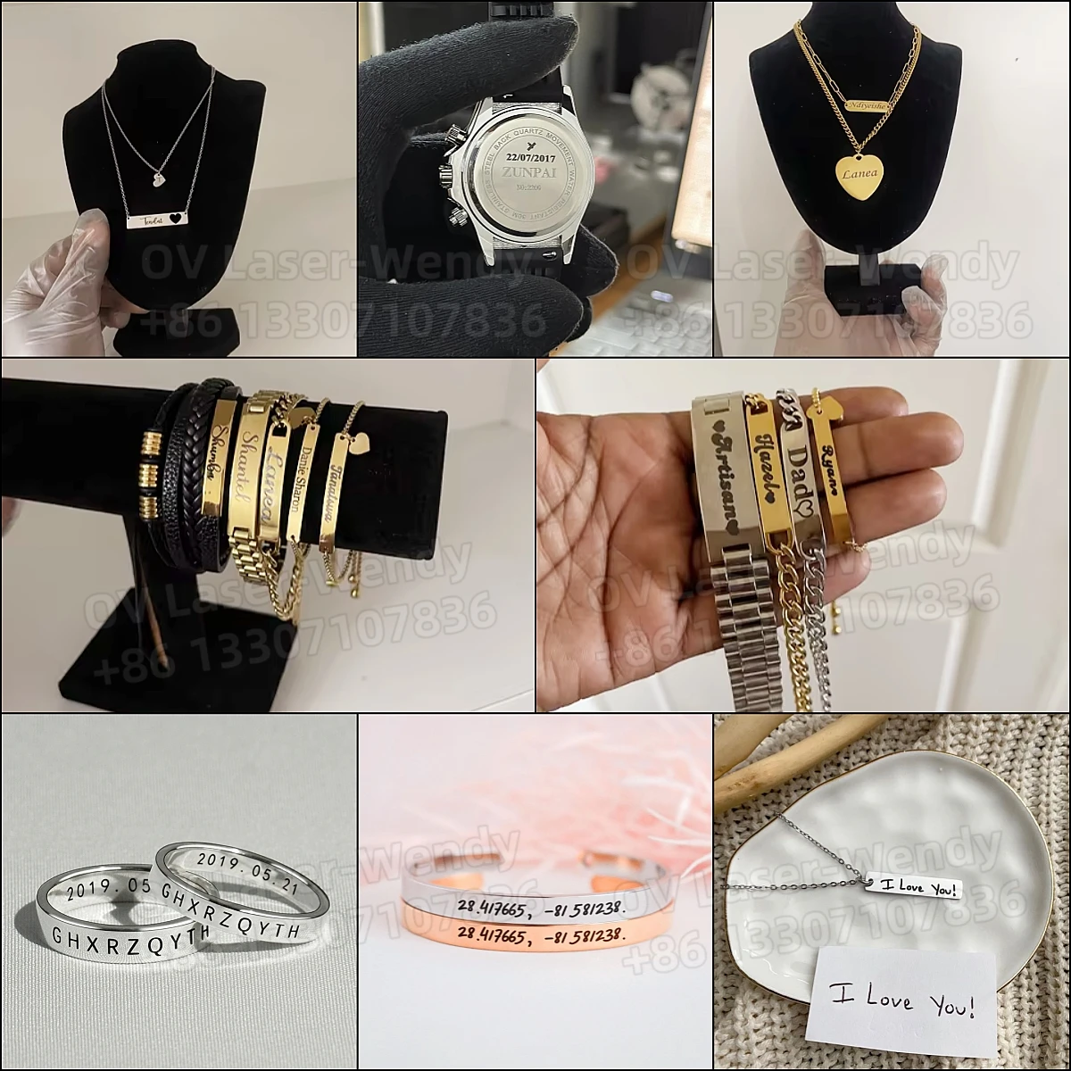 1MM 2MM Gold Silver sheet laser cutting machine 30w 50w 60w 100w fiber laser engraving machine for jewelry ring bangle  necklace