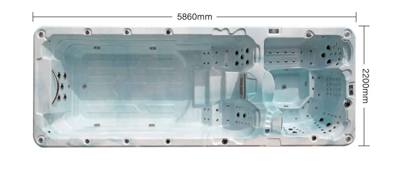B-6610/ Luxury 5.8M Endless Spa Pool with 6 Seats Combo Massage with Air Jets