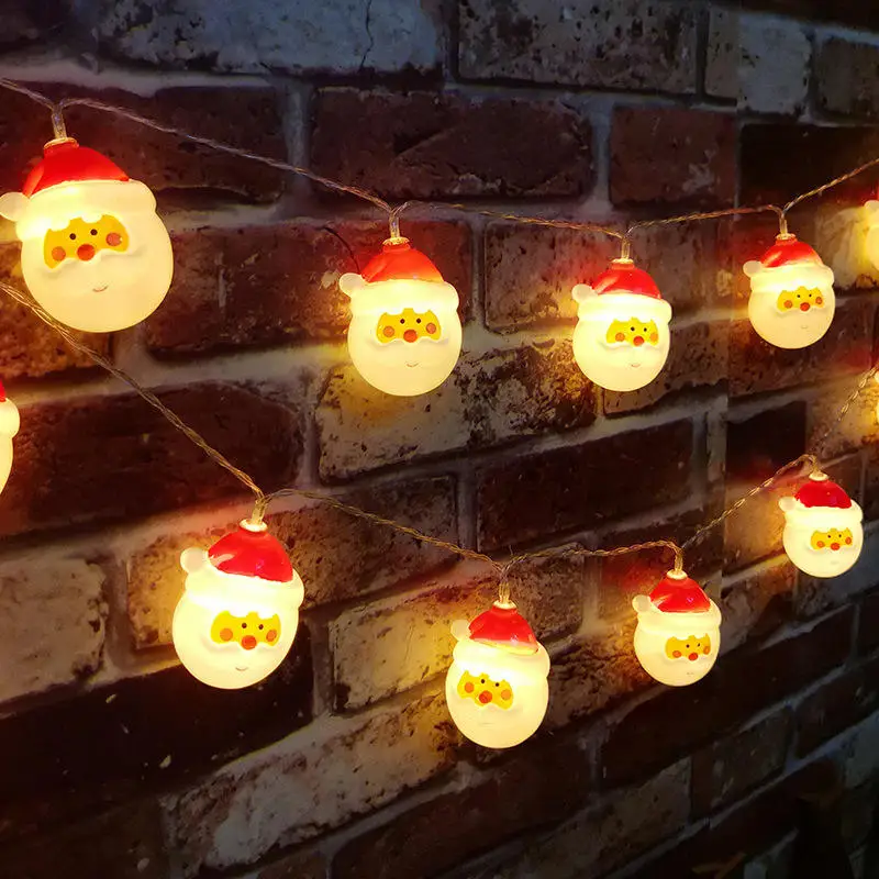 Factory Wholesale 80 LED Snowflake Christmas Lights Xmas String Lights Outdoor Holiday Decorations 220v Snowman Santa Claus