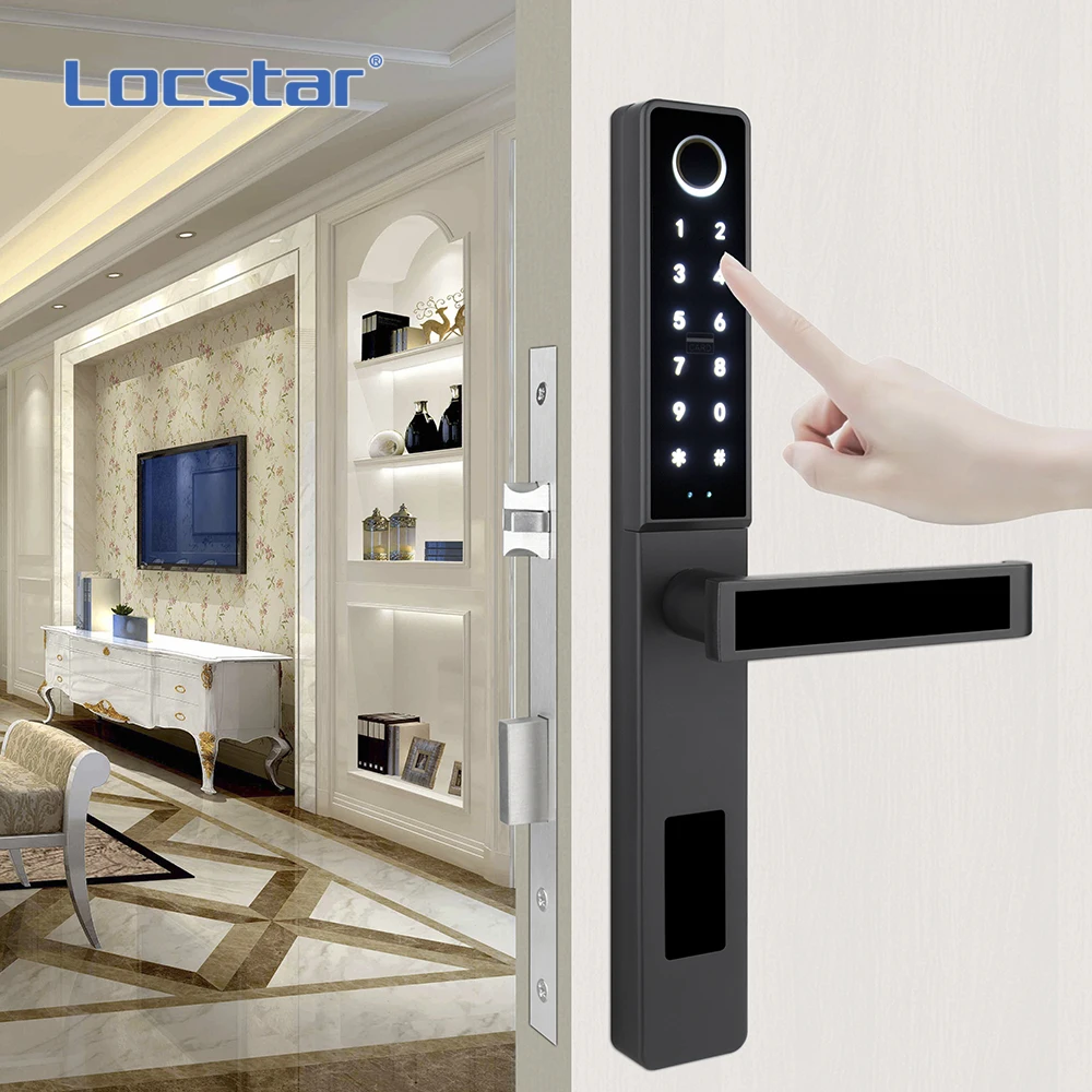 Locstar Amazon Intelligent Fingerprint Door Locks With TTlock Electric Sliding Glass Wifi Smart Lock