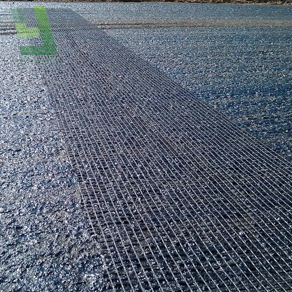 China factory price CE ISO9001 Fiberglass Geogrid Geomalla Low price Factory Price 80kn 30KN Sale Max Black Style