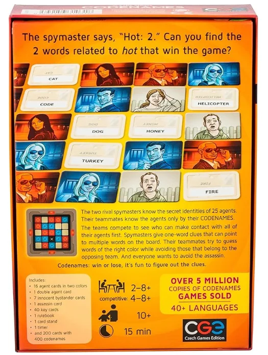 Hot-selling factory custom wholesale boardgame  Codenames