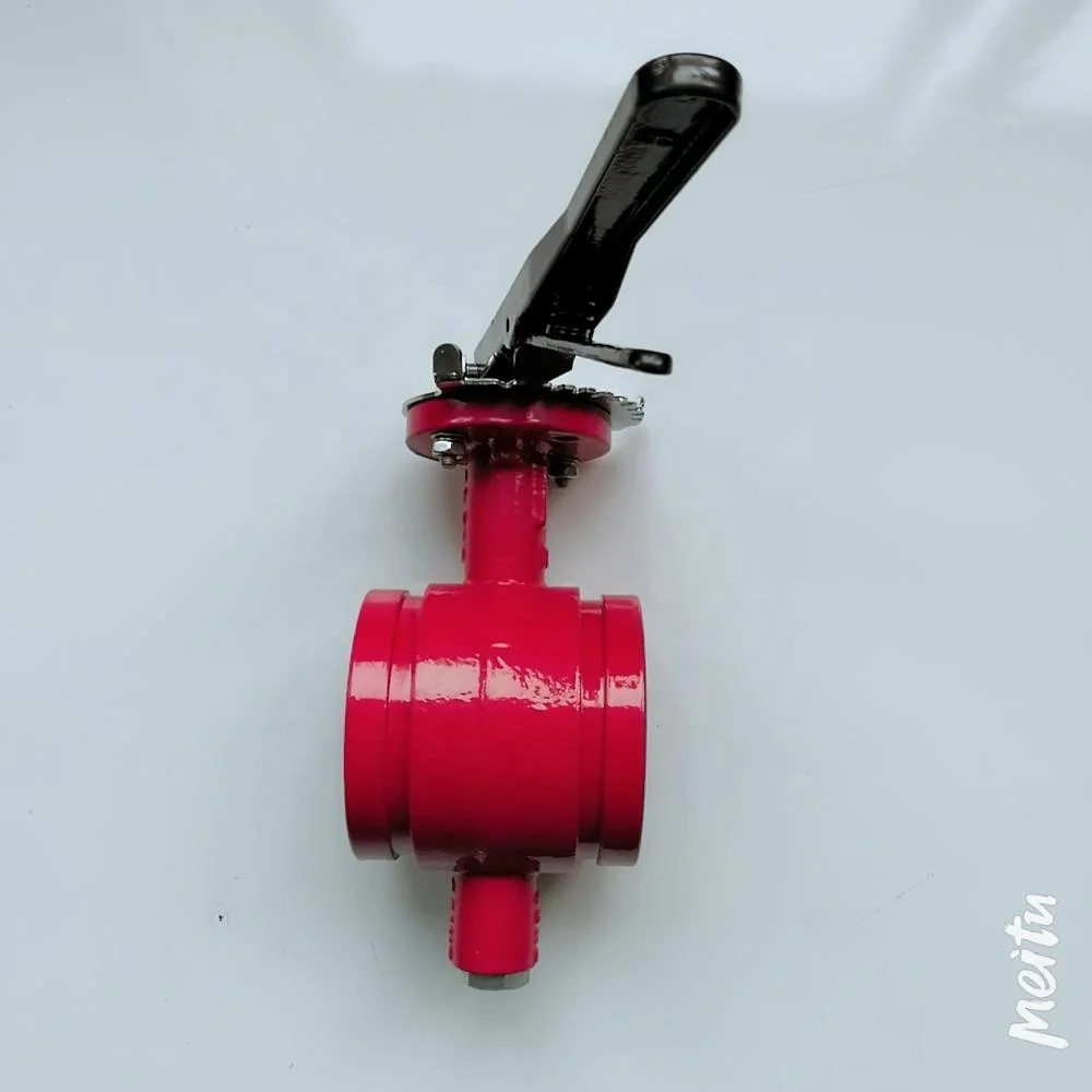 High Performance butterfly Valve Operated SHOULDERED END  Grooved butterfly Valve