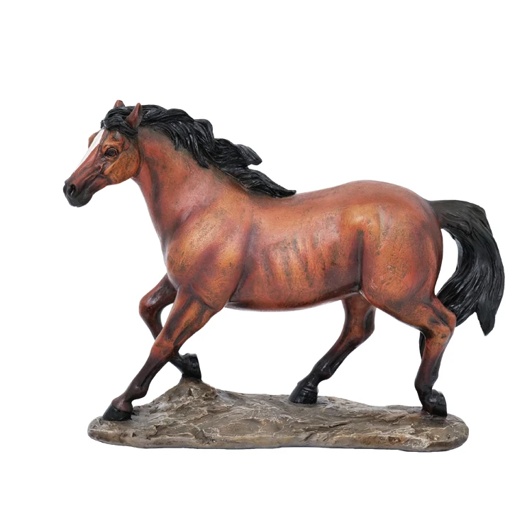 Resin Yellow Horse Running Horse Pendulum Ornaments Resin Indoor and Outside Table Top Art Crafts