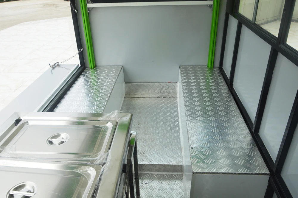 coffee ice cream beverage BBQ fast street food cart trailer electric car vending machine