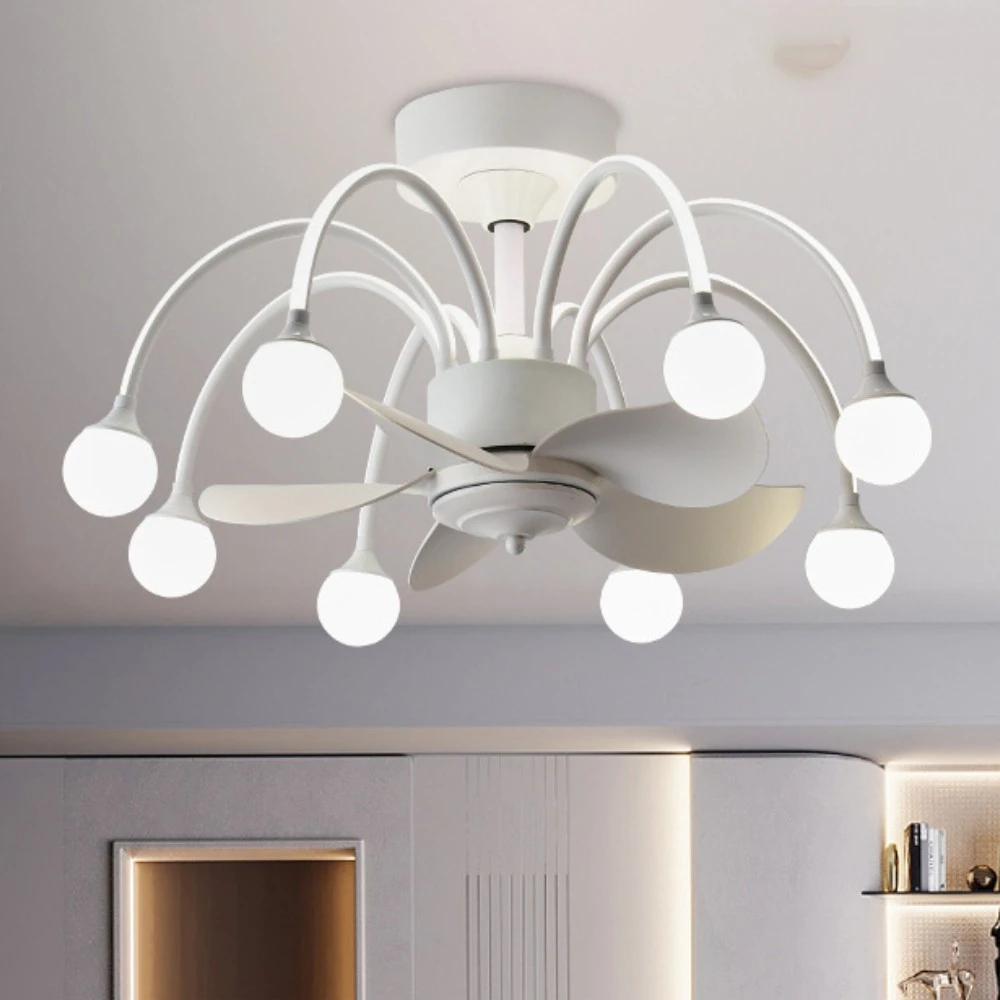 European United States living room dining room bedroom fan light home integrated frequency conversion silent ceiling light