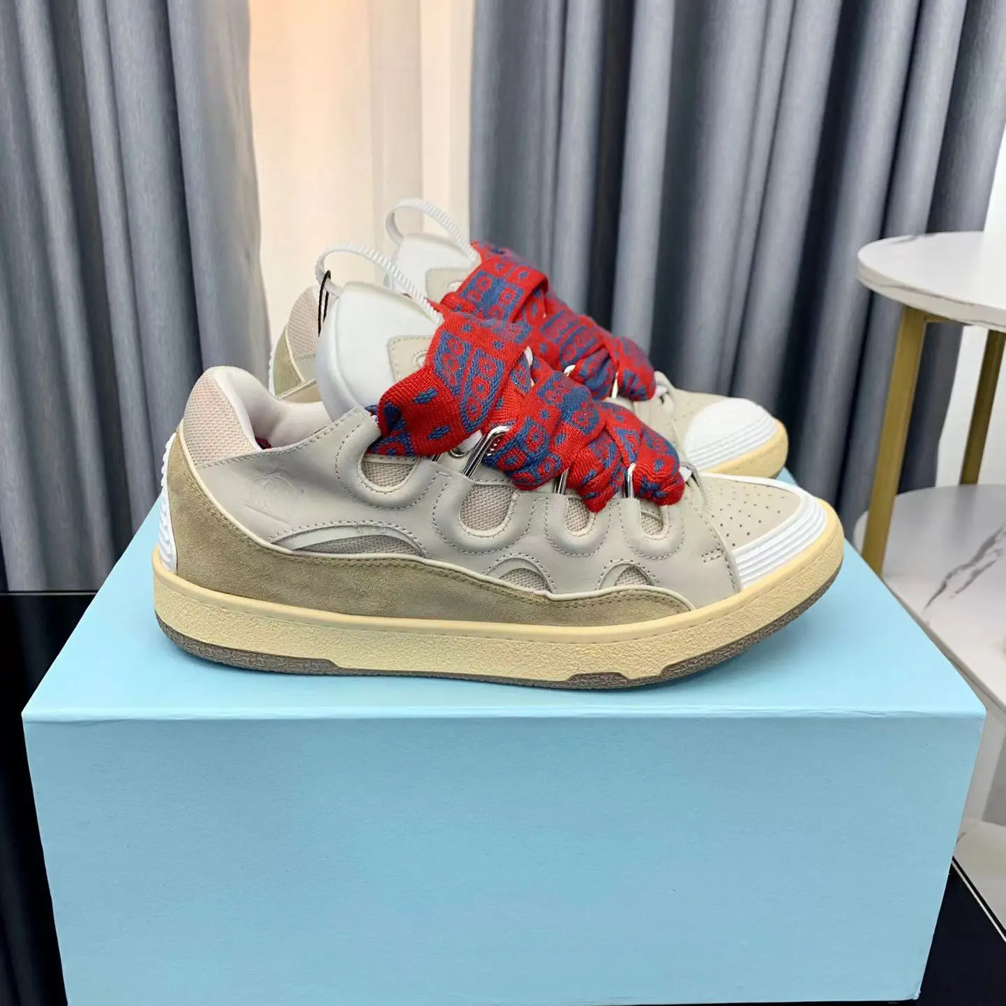 Stynish Lanvine Designer Casual Sport Sneakers Women Comfortable Lace-Up Running Shoes Fashionable Toe Style Spring High Quality