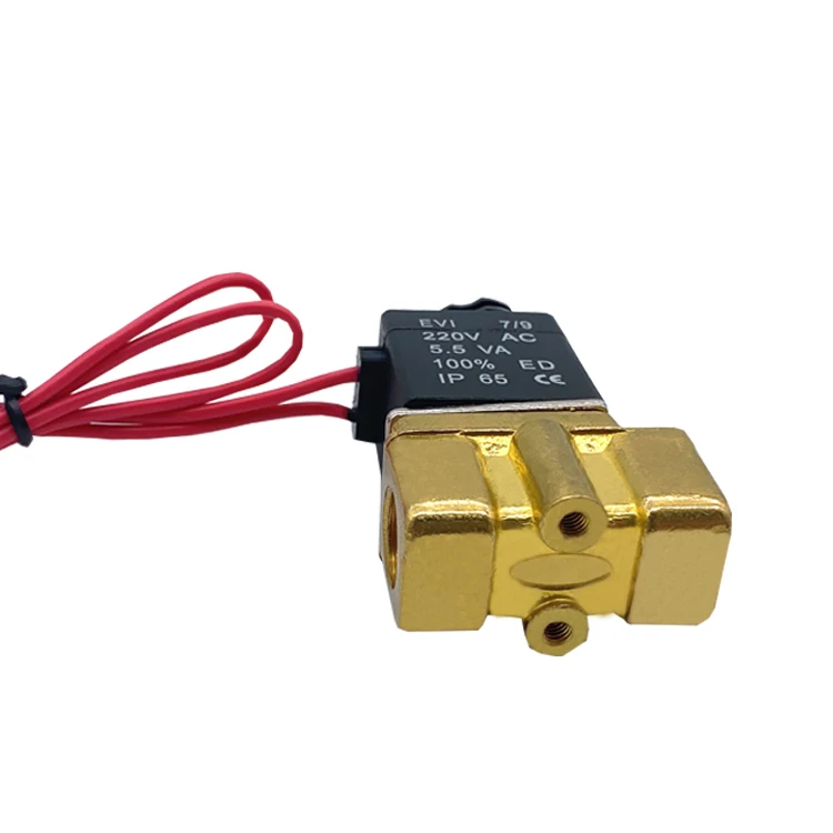 copper 2P Series 2/2 Way 24V 120v Plastic Solenoid shut off air Valve 2P025-08