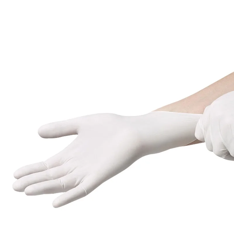 Hot medical surgical rubber sterilization gloves disposable sterile inspection latex gloves cosmetic medical grade