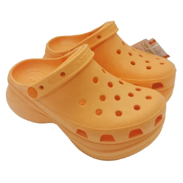 
Amazon popular Chinese factory price durable classic design heighten plus size summer women platform slippers sandals clog croc 