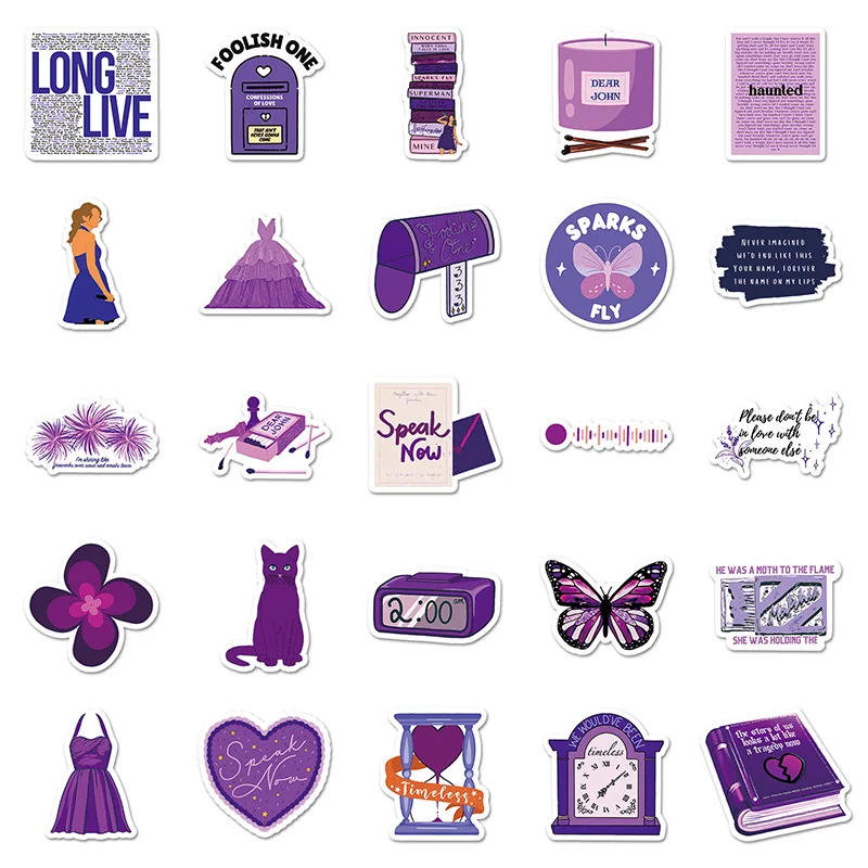 50pcs Cheap Personalized Good Price Vinyl Stickers Waterproof Decorative Laptop USA Sing Taylor Albums Speak Now Stickers
