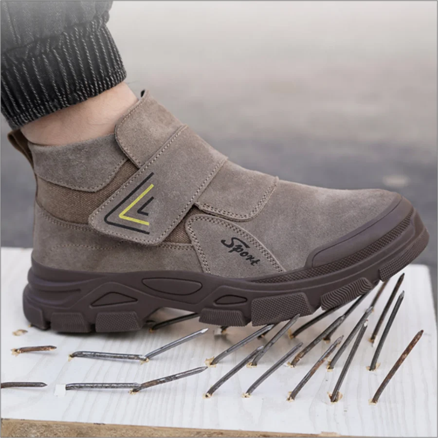 Factory Good quality comfortable safety shoes Breathable leather working shoes new fashion  casual  boots  for men