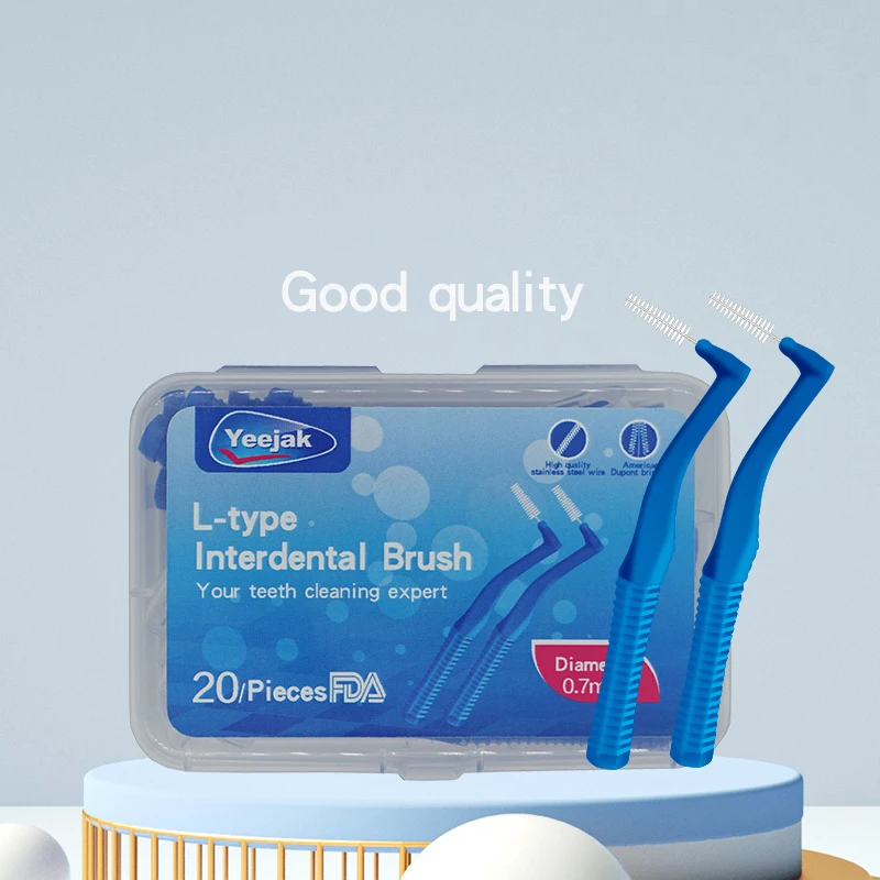 Good Quality Tooth Slim Braces Teeth Picks Steel Wire Soft Rubber Ortho Interdental Brush dental promotional gifts 60pcs 0.7mm