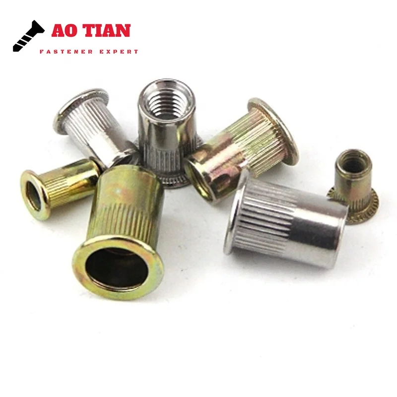 Factory Supply  countersunk head knurled body rivet nut 304 316 stainless steel