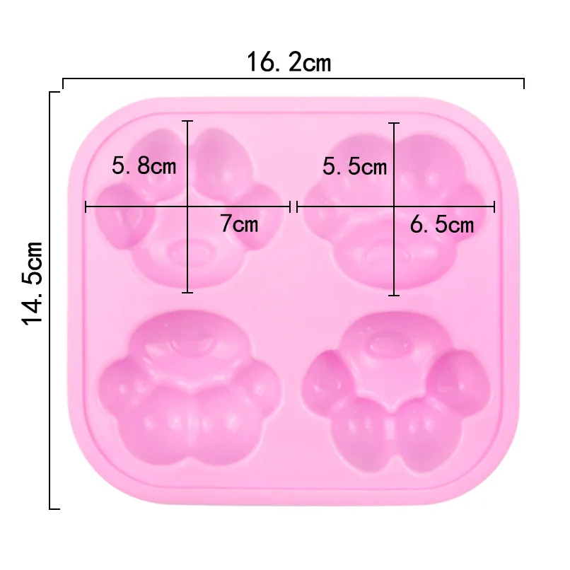 Saffron Cat Paw Silicone Cake Molds silicon dog paw mousse mold Homemade pet muffins cupcakes