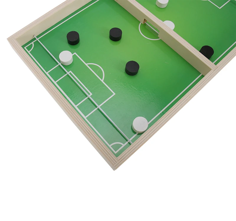 Indoor Playing Tabletop Toys Wooden Board Football Pinball Games Soccer Table Game Sling Puck Board Game