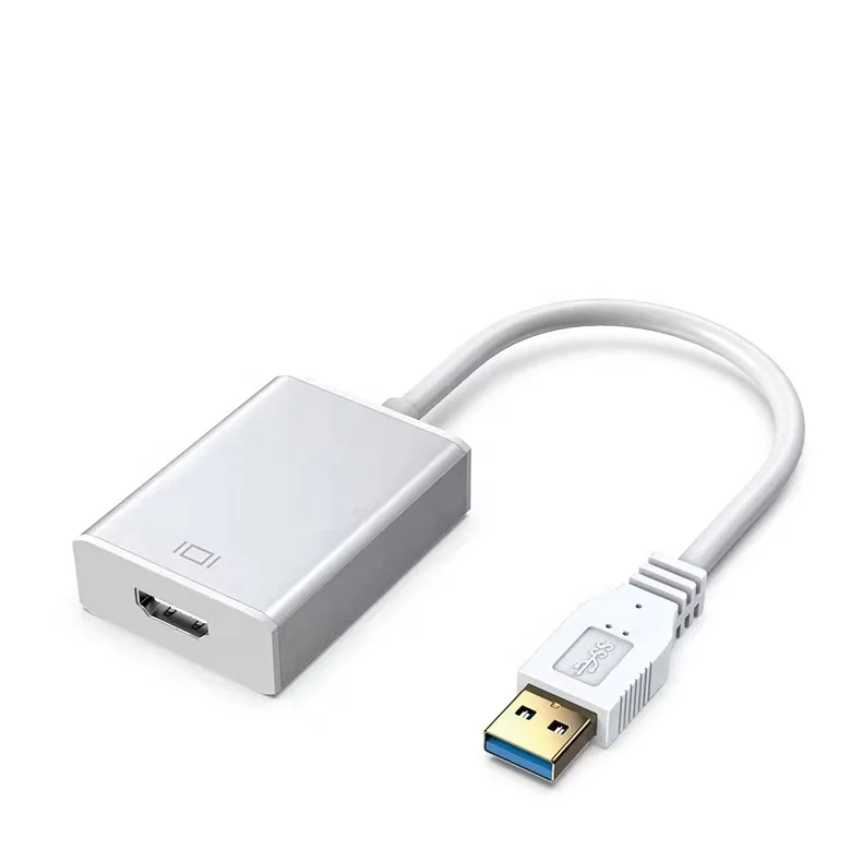 1080P USB 3.0 to HDMI-Compatible Converter External Audio Video Adapter Cable Multi Display Converter for Desktop Laptop PC