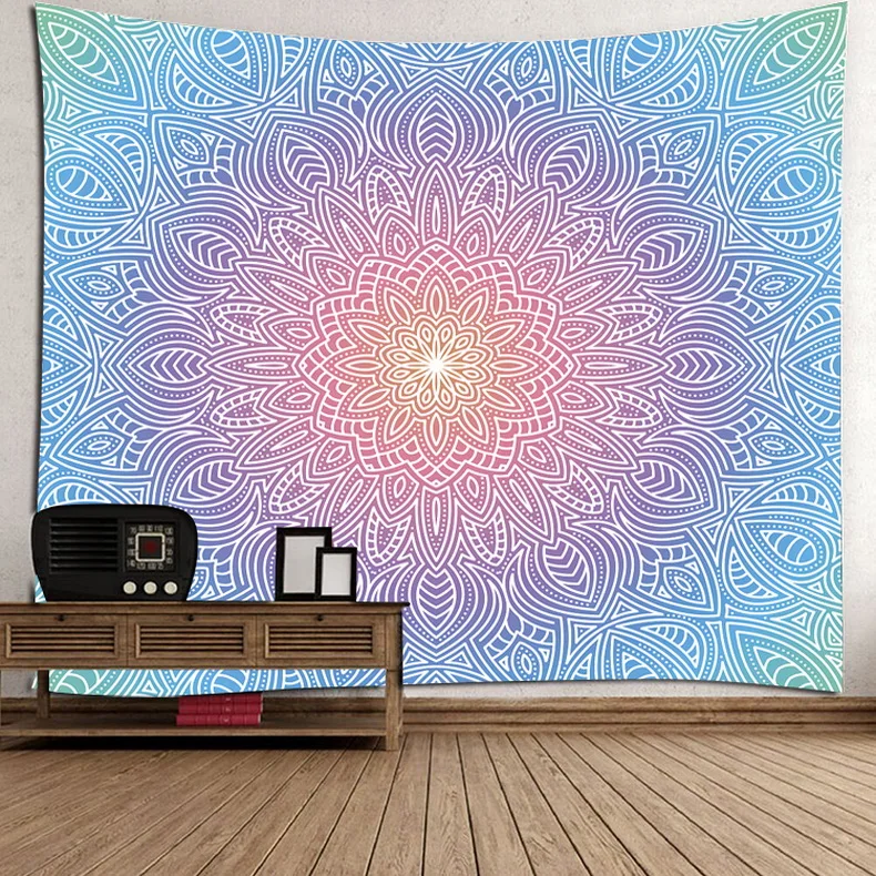 Customized Designed Psychedelic Fancy Mandala Style Decorative Wall Hanging Tapestry