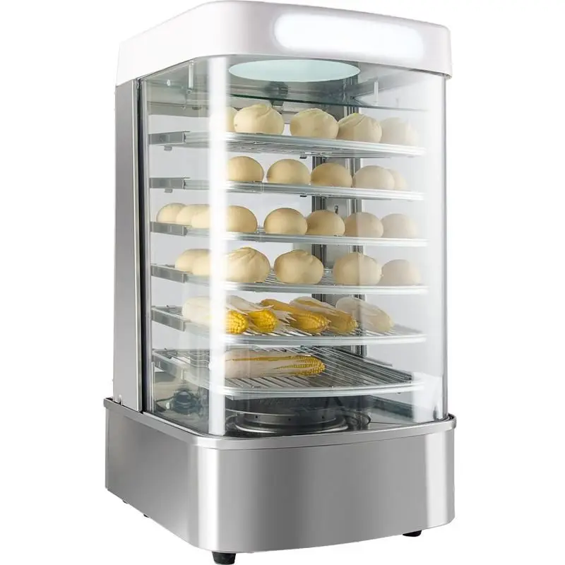 Stainless Steel Factory Price Buns Electric Chinese Bun Steamer Display/Food Display Steamer/Warmer Showcase