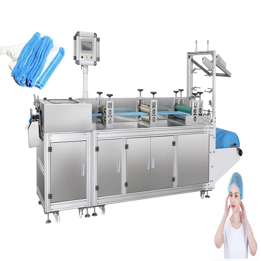 Non Woven Bouffant Disposable Cap Making Machine Cap Packing Machine