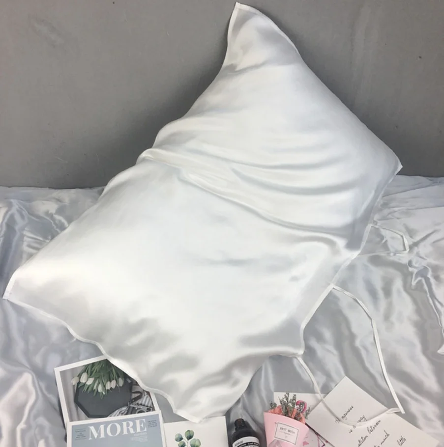 Factory Wholesale customize  pillowcase envelope closure  pink satin pillowcase