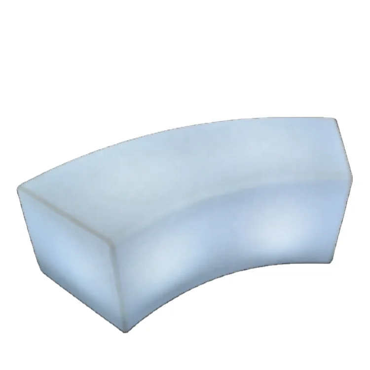 Led glowing bench event wedding sofa plastic garden furniture bench led chair