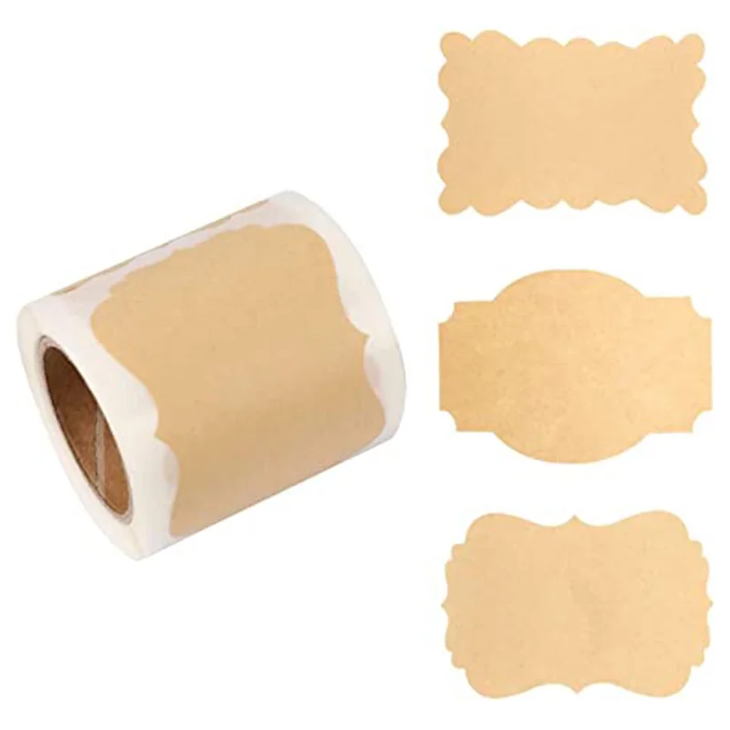 Free Design Custom Shape Die Cut Stickers kraft Paper Adhesive Stickers for Shipping Labels