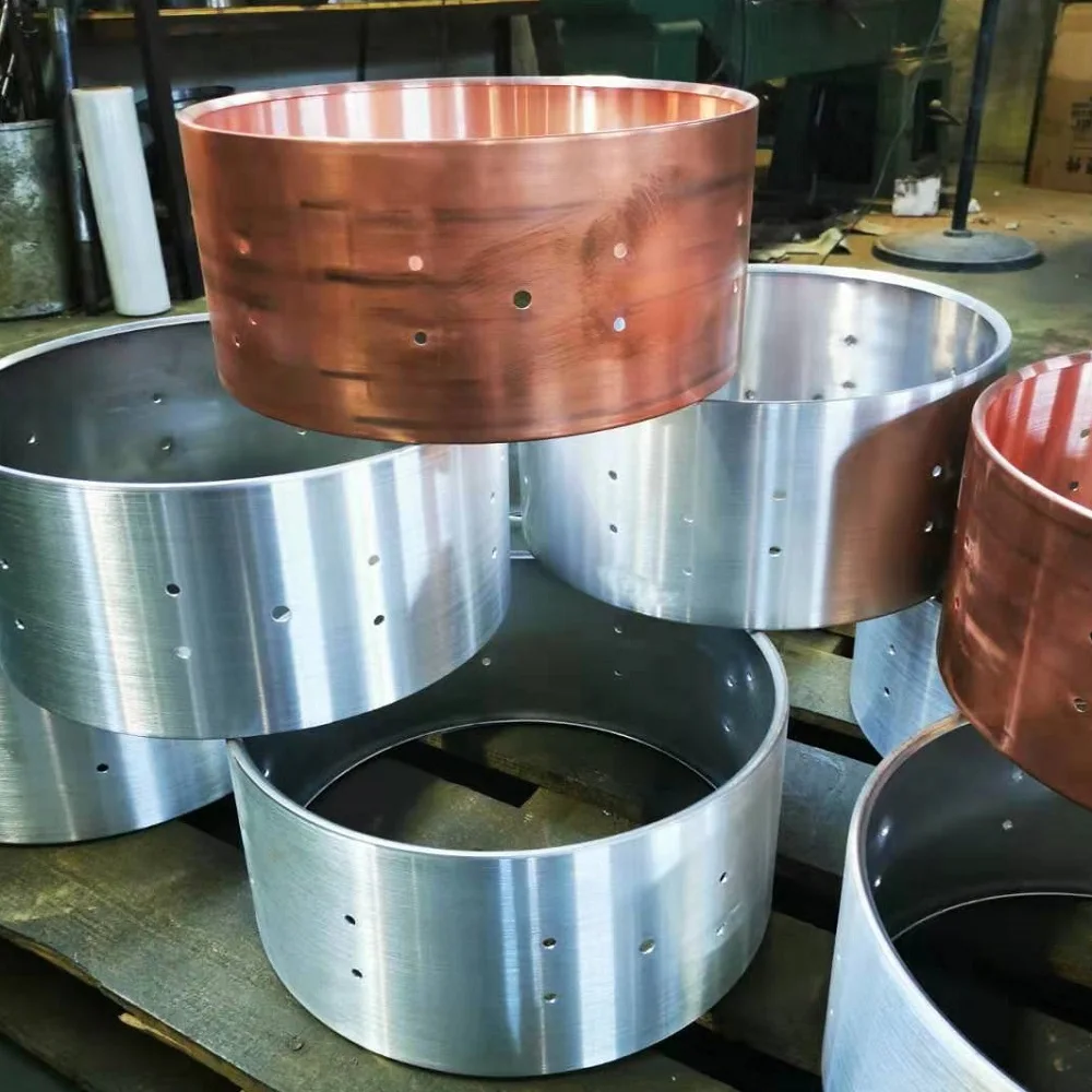 14x5.5 inches hammered  copper snare drum body/ chamber/ shells