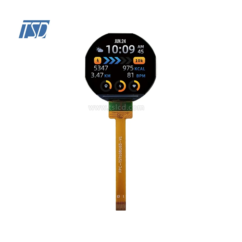 1.08 inch tft lcd Small round lcd screen 240x210  ST7789V spi interface display long FPC
