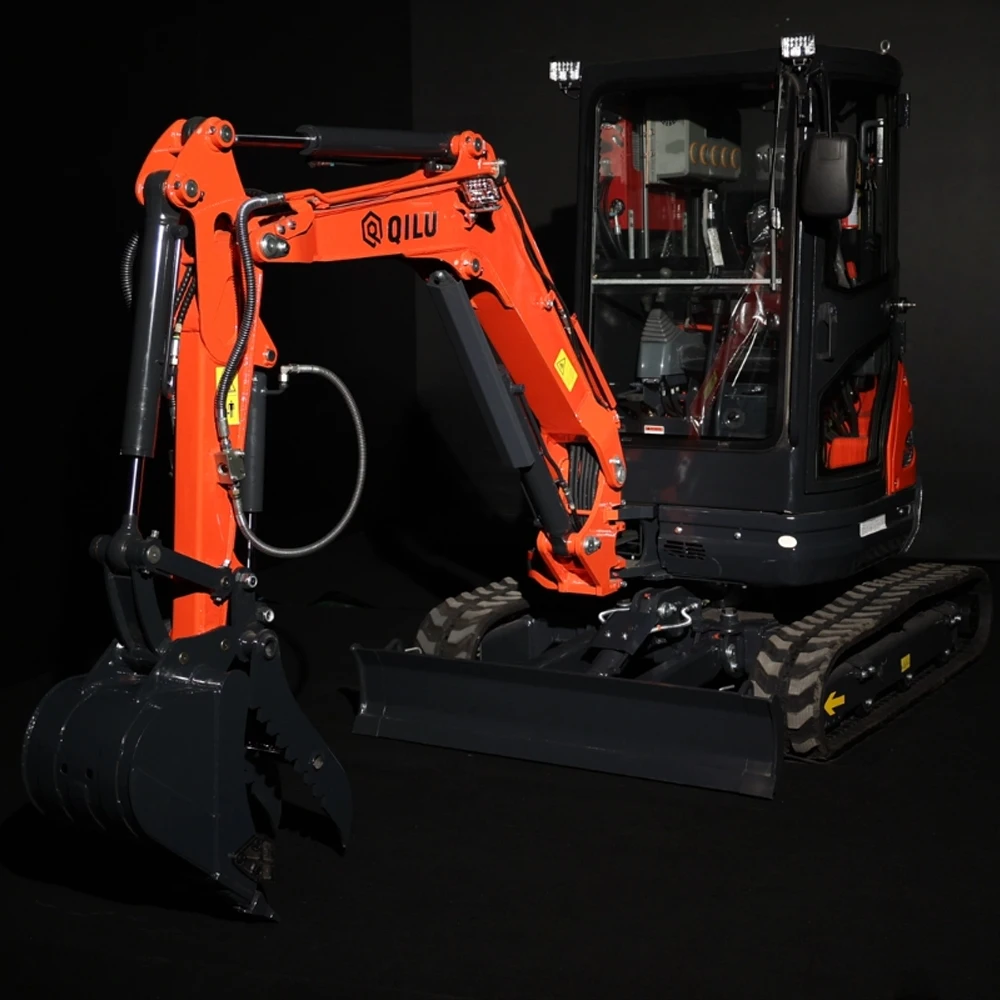 QILU Top Brand CE EPA Euro5 Mini Excavator Digger Machine 1.0ton Mini Excavator Cheap Price for Sale