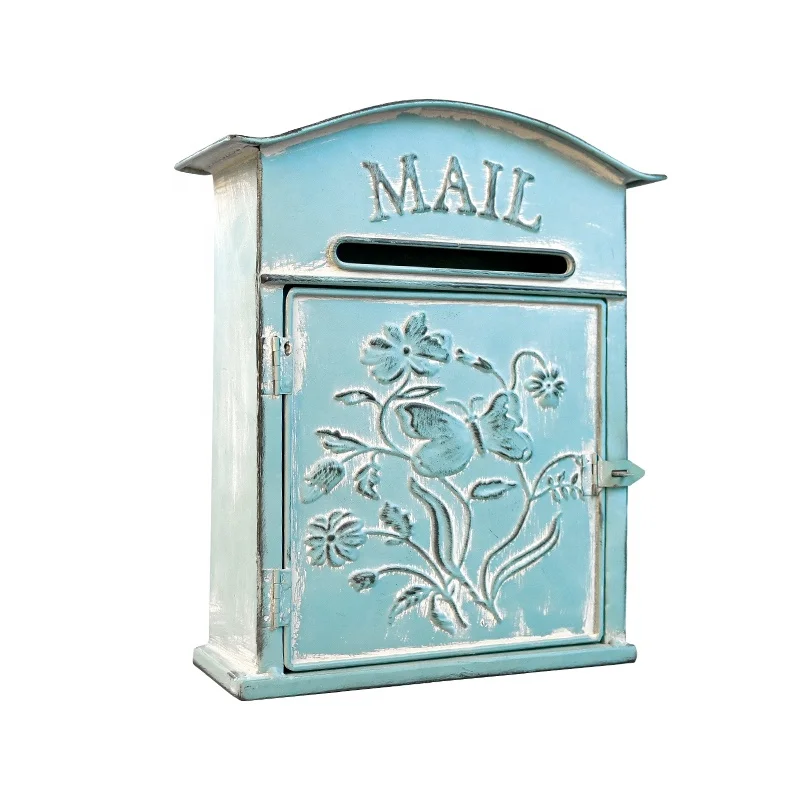 Wall Mounted Mailboxes Outdoor Garden Letter Box Decorative Leaving Message Metal Apartment Mail Box Vintage Mailbox