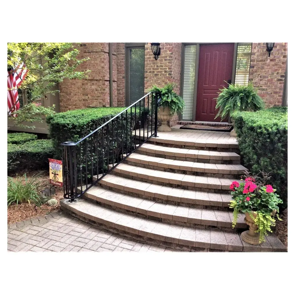 Orient Luxury Customized Classical Staircase Balusters Hand Forged Antique Steel Scrolls Design Security Wrought Iron Railing