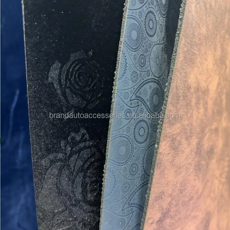 Pin hole grain Microfiber articical leather & fabric for car dashboard covers material